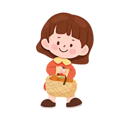 卡通感春节女生元素贴纸