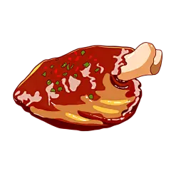 手绘-肉类元素-鸡腿