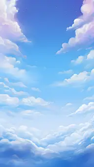 通用插画天空云朵云层风景背景