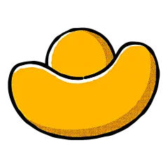 卡通感春节金元宝元素贴纸