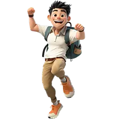 教育系列3D男性大学生/成人教育人物元素