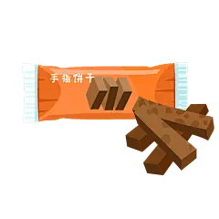 手绘-母婴食品贴纸SVG-手指饼干