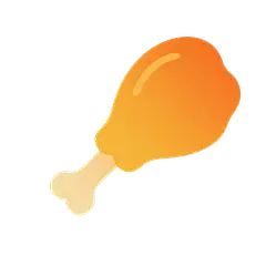 图标系列插画拟物风美食外卖鸡腿LOGO元素