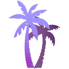 扁平-植物元素贴纸-椰子树