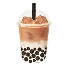 饮品系列插画感珍珠奶茶元素