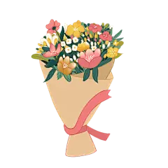 手绘-母亲节氛围装饰贴纸-花束