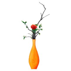 手绘-中国风植物花卉贴纸-花瓶