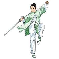 中国风-手绘武术练习人物插画5