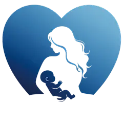 常规内容-图标系列扁平风蓝色母婴爱心图标元素