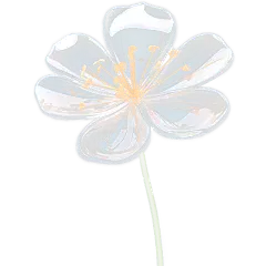 通用玻璃质感立体3D花朵花卉免抠元素
