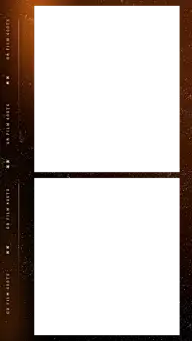 边框系列复古感漏光胶卷双格边框元素