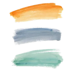 常规内容-装饰系列水墨晕染效果笔刷色块元素组合