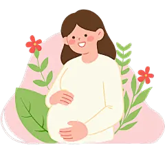 人物系列扁平风孕妇场景插画元素