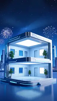 双十一科技感3D促销背景