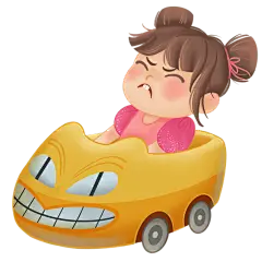 手绘-游乐场元素贴纸-碰碰车