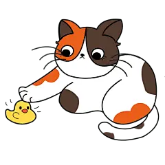 SVG-扁平可爱猫咪头贴纸