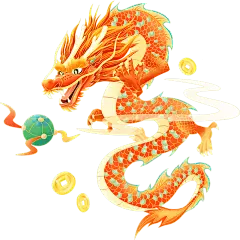 龙年春节新春新年过年除夕中国风中式传统中国龙元素素材