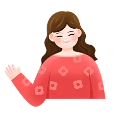 卡通感教育培训女生元素贴纸