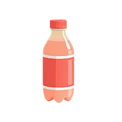 饮品系列卡通感粉色瓶装饮料元素