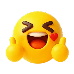 装饰系列3D风黄色拟人点赞图标元素