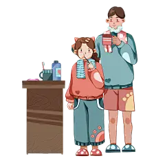 手绘-漫画情侣形象2
