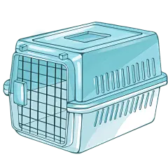 手绘-宠物用品贴纸套系-宠物笼