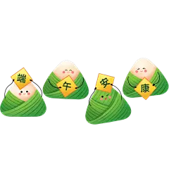 端午节卡通感可爱拟人粽子元素
