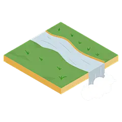 2.5D-自然元素装饰贴纸svg-河流