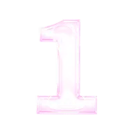 3D倒计时数字1元素贴纸