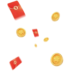 促销通用元素黄色红色动态金币红包元素