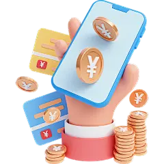 金融手机支付创意3D贴纸套装