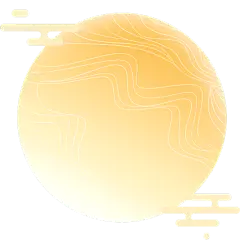 中秋节通用中式感纹理金色月亮浮云环绕贴纸元素素材