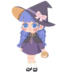 卡通-万圣节小女巫人物插画10