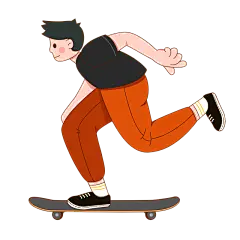 SVG-潮流人物描边元素贴纸