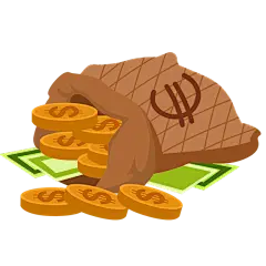 手绘-钱袋金融理财元素贴纸1