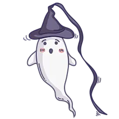 手绘-万圣节魔法元素-幽灵