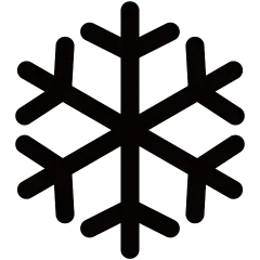 图标系列矢量黑色雪花气象天气图标（td）