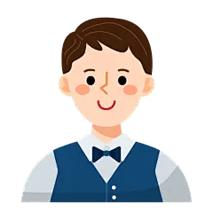 ICON-人物头像元素-服务生1
