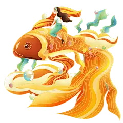 锦鲤大尺寸贴纸-中国风