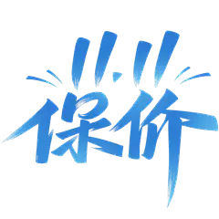 双十一简约感手写体秀丽艺术字