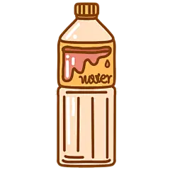 手绘-可爱描边饮料美食贴纸-矿泉水