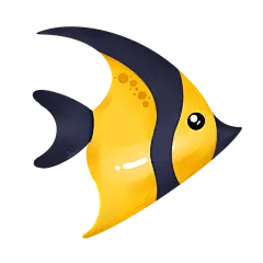 手绘-水族馆元素-鱼