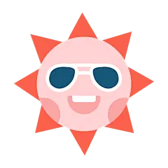 文艺卡通风粉色夏季太阳