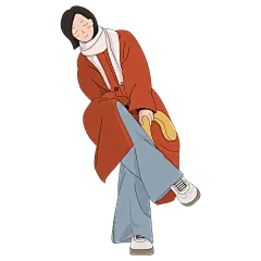 春运回家人物大尺寸插画