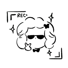 【微商】黑白卡通绵羊贴纸
