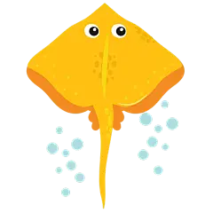 SVG-水族馆鱼类元素-美洲魟