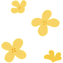 植物系列手绘风桂花掉落元素