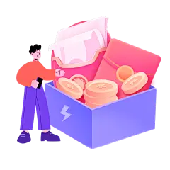 卡通感金融行业人物元素