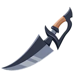 扁平插画-索击类暗器元素贴纸-刀