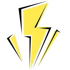 气象系列通用动漫描边插画闪电贴纸